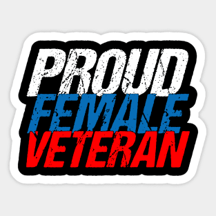 Proud Female Veteran Sticker